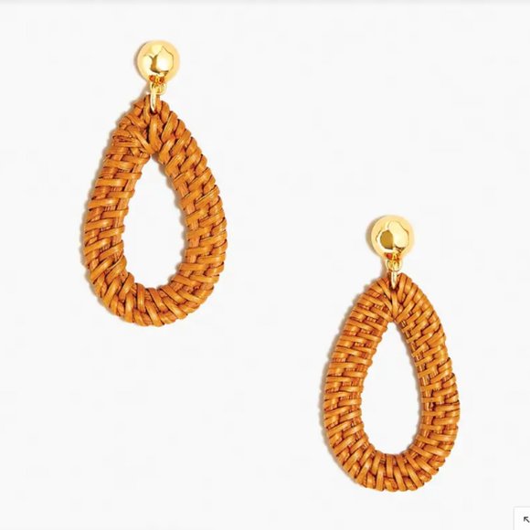 J. Crew Jewelry - J.Crew rattan statement earrings raffia